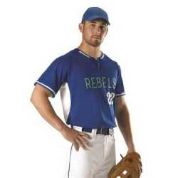Alleson Athletic 524PDY Youth Two Button Baseball Jersey
