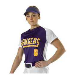 Alleson Athletic 522PDW Women's Two Button Fastpitch Jersey