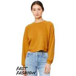 Bella + Canvas 7505 Fast Fashion Women's Raglan Pullover Fleece