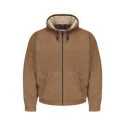 Bulwark JLH4L Brown Duck Hooded Jacket - EXCEL FR ComforTouch - Long Sizes