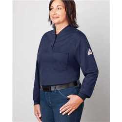 Bulwark SEL3 Women's Long Sleeve Tagless Henley Shirt