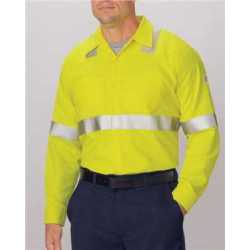 Bulwark SMW4L High Visibility Long Sleeve Work Shirt Long Sizes