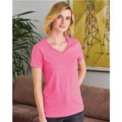 Hanes 5780 ComfortSoft Tagless Women's V-Neck Short Sleeve T-Shirt