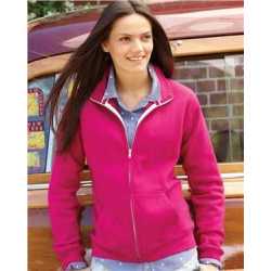 J. America 8635 Women's Sueded Fleece Full-Zip Sweatshirt