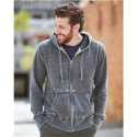 J. America 8916 Vintage Zen Fleece Full-Zip Hooded Sweatshirt