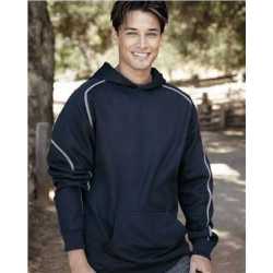 J. America 8974 Poly Mesh Hooded Pullover