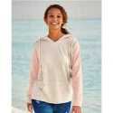 MV Sport W20145 Women's French Terry Hooded Pullover with Colorblocked Sleeves