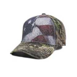Outdoor Cap SUS100 Camo Cap with Flag Sublimated Front Panels