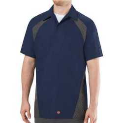 Red Kap SY26L Short Sleeve Diamond Plate Shop Shirt - Long Sizes