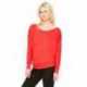 Bella + Canvas 8850 Ladies Flowy Long-Sleeve Off Shoulder T-Shirt