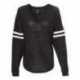 Boxercraft T17 Women's Slub Jersey Varsitee V-Neck Long Sleeve T-Shirt