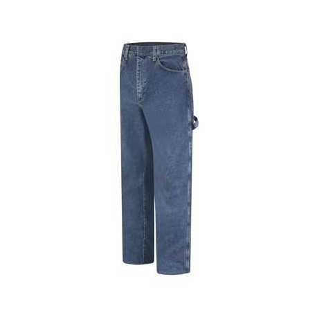Bulwark PEJ8EXT Flame Resistant Pre-Washed Denim Dungaree - Extended Sizes