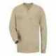 Bulwark SEL2L Long Sleeve Tagless Henley Shirt - Long Sizes