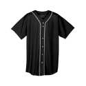 A4 NB4184 Youth Shorts Sleeve Full Button Baseball Top