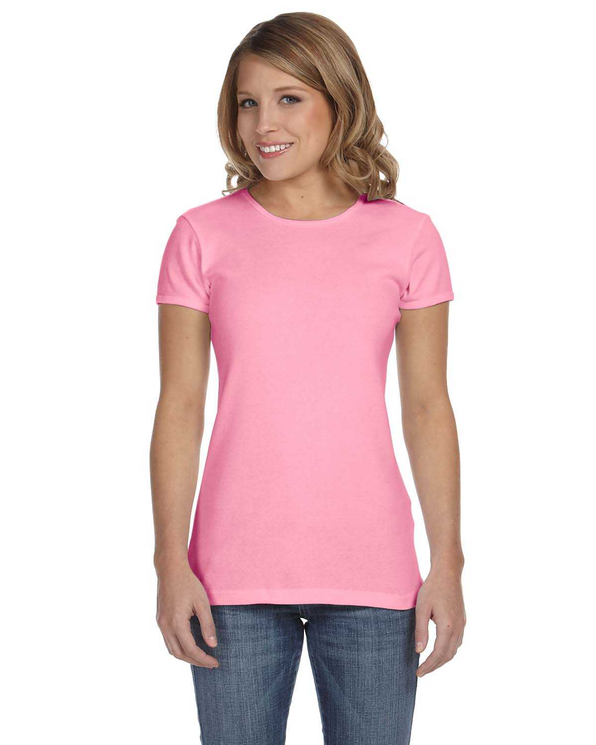 Bella + Canvas 1001 Ladies' Baby Rib Short-Sleeve T-Shirt ...
