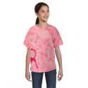 Tie-Dye CD1150Y Youth Pink Ribbon T-Shirt