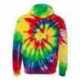 Dyenomite 854MS Multi-Color Spiral Pullover Hooded Sweatshirt