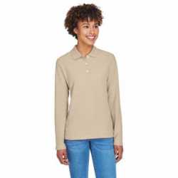 Devon & Jones D110W Ladies Pima Pique Long-Sleeve Polo
