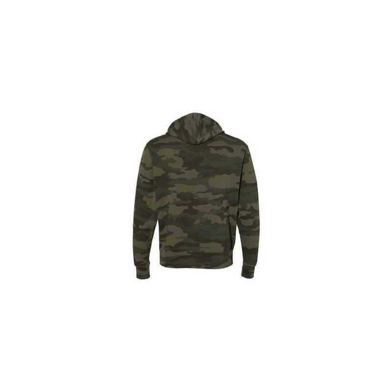 Independent Trading Co. AFX90UNZ unisex Lightweight Full-Zip Hooded Sweatshirt - Forest Camo - S