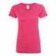 J. America 8136 Women's Glitter V-Neck Short Sleeve T-Shirt