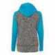 J. America 8618 Women's Colorblocked Cosmic Fleece Hooded Sweatshirt