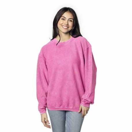 chicka-d 443CK Ladies Corded Crew Sweatshirt