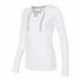 LAT 3538 Women's Fine Jersey Lace-Up Long Sleeve T-Shirt