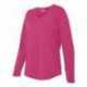 LAT 3761 Women's V-Neck French Terry Pullover