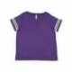 LAT 3837 Curvy Collection Women's Vintage Football T-Shirt