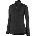 Augusta Sportswear 2957 Ladies' Intensify Black Heather 1/4 Zip Pullover
