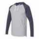 LAT 6917 Fine Jersey Long Sleeve Hooded Raglan T-Shirt