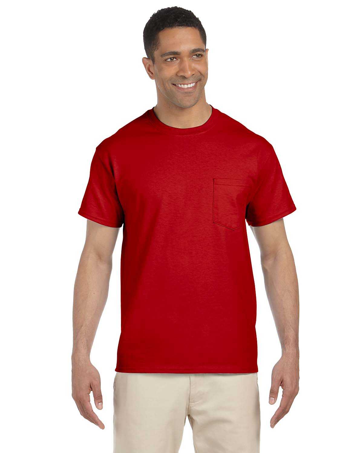 Gildan G230 Adult Ultra Cotton 6 oz. Pocket T-Shirt | ApparelChoice.com