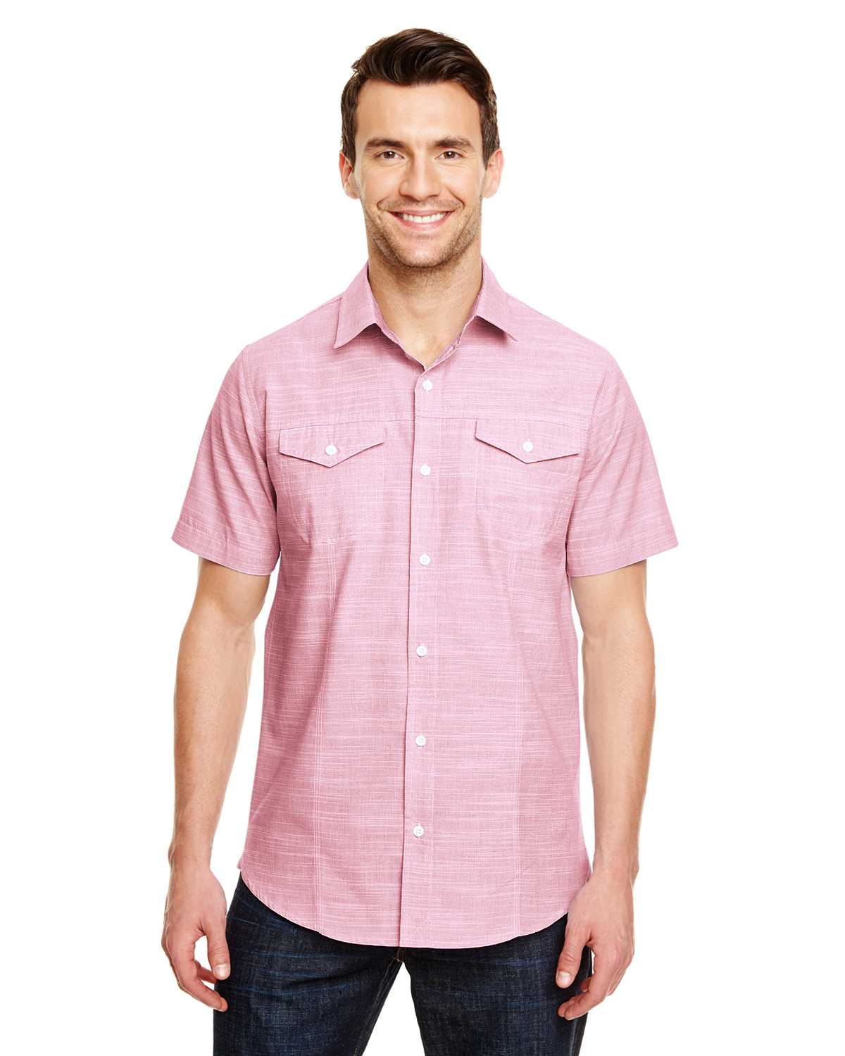 Burnside B9247 Men's Textured Woven Shirt | ApparelChoice.com