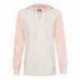MV Sport W20145 Women's French Terry Hooded Pullover with Colorblocked Sleeves