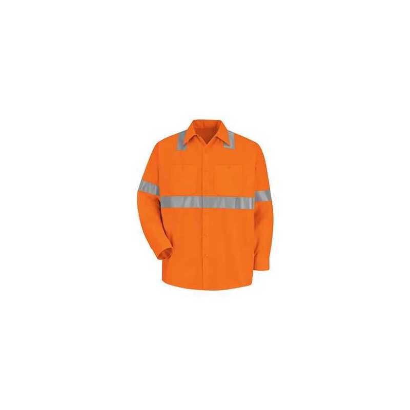 Red Kap SS14HV High Visibility Safety Long Sleeve Work Shirt ...
