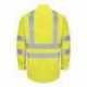 Red Kap SY14L Enhanced & Hi-Visibility Long Sleeve Work Shirt - Long Sizes