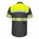 Red Kap SY80L Hi-Visibility Colorblock Ripstop Short Sleeve Work Shirt - TALL