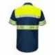 Red Kap SY80L Hi-Visibility Colorblock Ripstop Short Sleeve Work Shirt - TALL