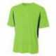 A4 N3181 Men's Cooling Performance Color Blocked Shorts Sleeve Crew Shirt