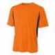 A4 N3181 Men's Cooling Performance Color Blocked Shorts Sleeve Crew Shirt