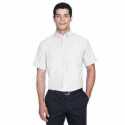 Harriton M600S Men's Short-Sleeve Oxford with Stain-Release