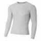 A4 NB3133 Youth Long Sleeve Compression Crewneck T-Shirt