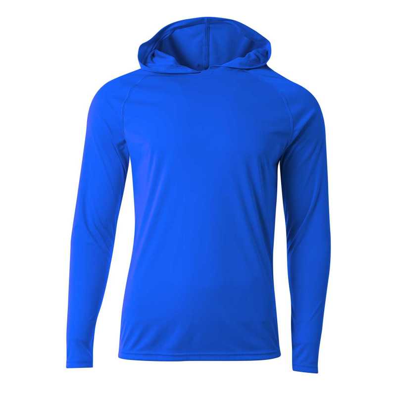 A4 N3409 Mens Cooling Performance Long-Sleeve Hooded T-shirt ...