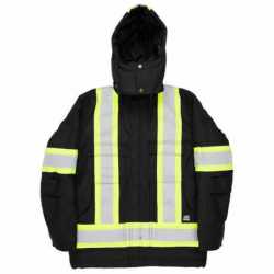 Berne HVNCH03 Men's Safety Striped Arctic Insulated Chore Coat