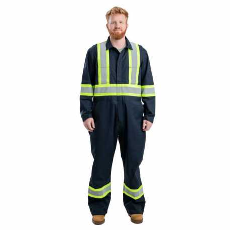 Berne HVC250 Men's Safety Striped Unlined Coverall