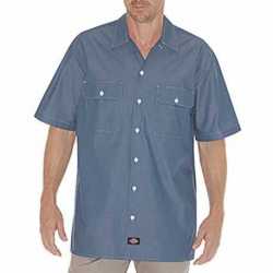 Dickies WS509 Unisex Relaxed Fit Short-Sleeve Chambray Shirt