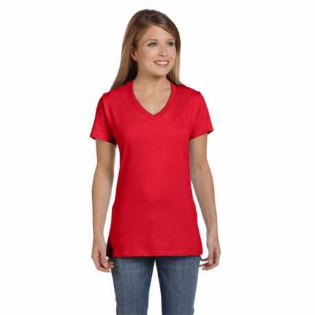 Hanes S04V Ladies Perfect-T V-Neck T-Shirt