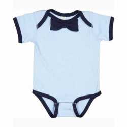 Rabbit Skins RS4407 Infant Baby Rib Bow Tie Bodysuit