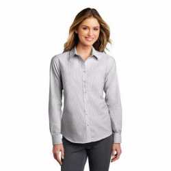 Port Authority LW657 Ladies SuperPro Oxford Stripe Shirt
