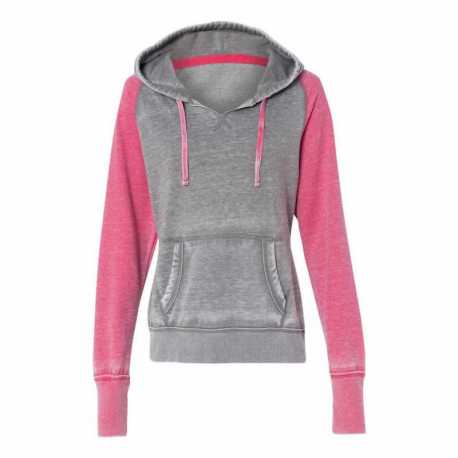 J America 8926 Women's Zen Fleece Raglan Hooded Sweatshirt